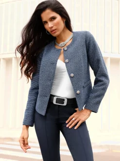 Blazer bouclé bouclé multicolore