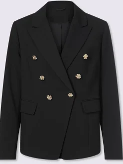 Blazer boutons fantaisie dorés