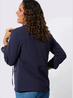 Blazer chemisier à col à revers avec poches plaquées