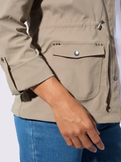 Blazer chemisier à col à revers avec poches plaquées