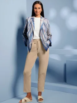 Blazer chemisier léger à manches longues avec poches