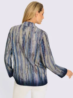 Blazer chemisier léger à manches longues avec poches