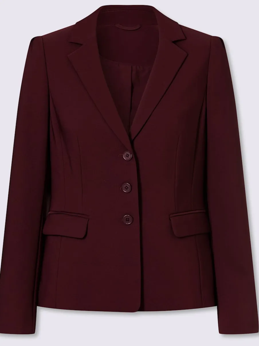 Blazer à col à revers avec poches et manches bouffantes