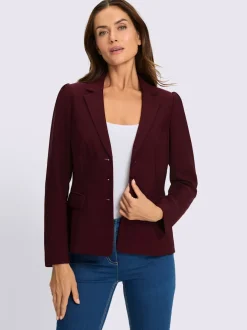 Blazer à col à revers avec poches et manches bouffantes