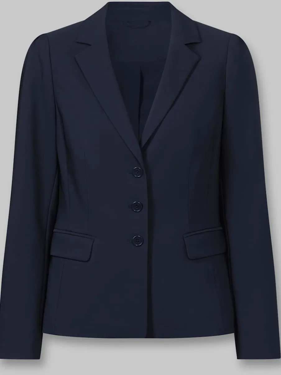 Blazer à col à revers avec poches et manches bouffantes