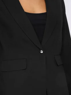 Blazer col à revers à effet affinant