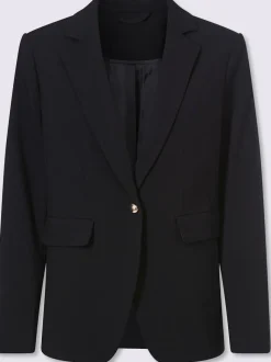 Blazer col à revers à effet affinant