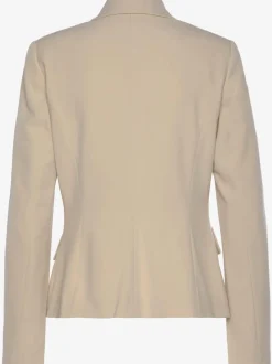 Blazer court à col à revers avec manches longues et poches