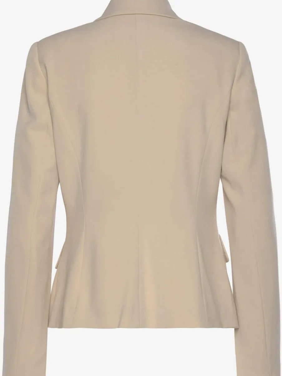 Blazer court à col à revers avec manches longues et poches