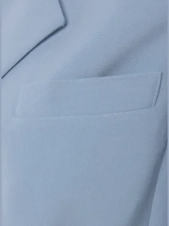 Blazer court à col à revers avec manches longues et poches