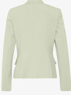 Blazer court à col à revers avec manches longues et poches