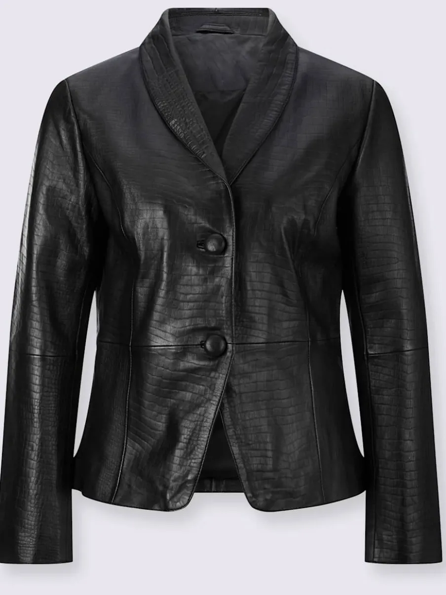 Blazer en cuir 100% cuir agneau nappa