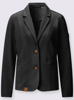Blazer en jersey avec col à revers et manches longues