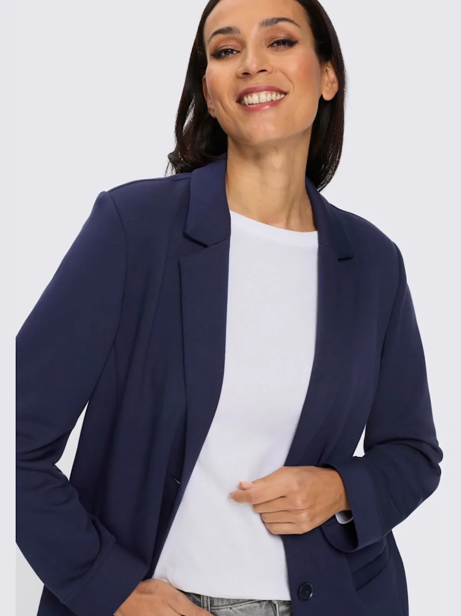 Blazer en jersey qualité jersey extensible, souple et confortable
