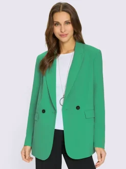Blazer en polyester recyclé avec col à revers et poches pratiques
