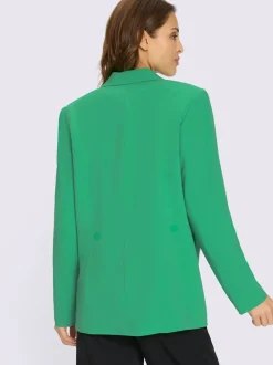 Blazer en polyester recyclé avec col à revers et poches pratiques