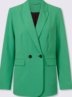 Blazer en polyester recyclé avec col à revers et poches pratiques
