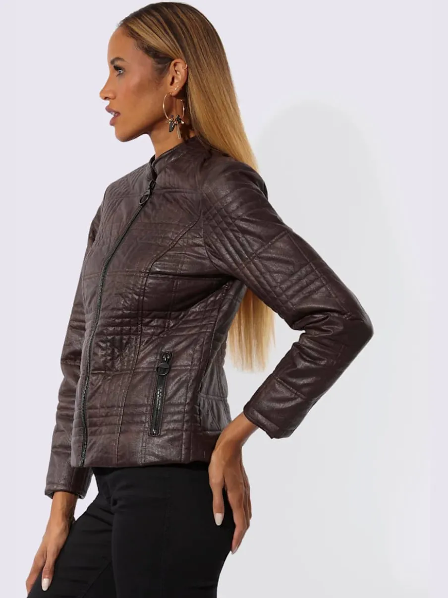 Blazer en synthétique matière synthétique facile à entretenir