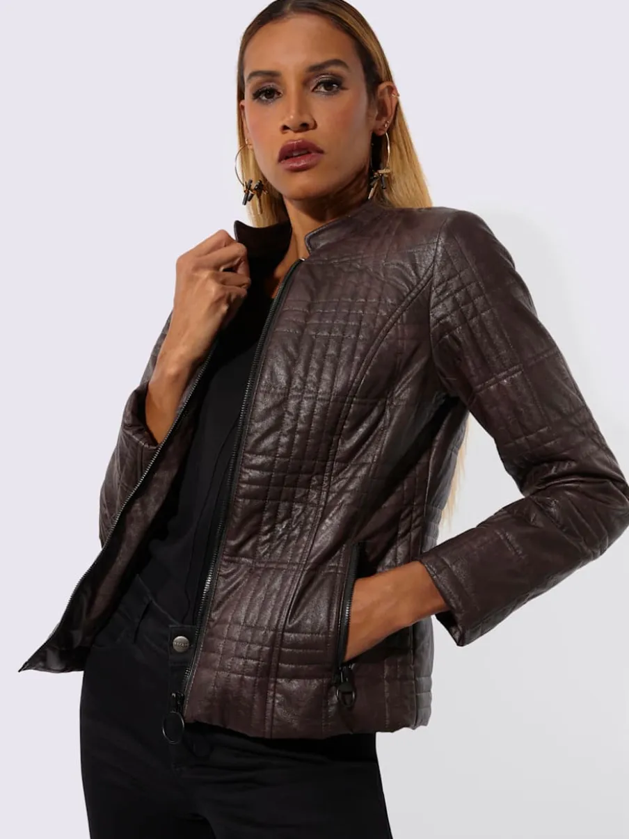 Blazer en synthétique matière synthétique facile à entretenir