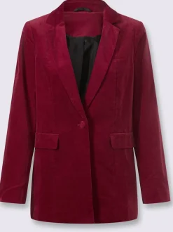 Blazer en velours fermeture à 1 bouton