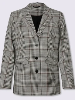 Blazer motif carreaux prince de galles classique