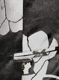 Blazer à motifs floraux en col rond avec poches passepoilées