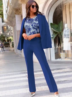 Blazers avec col à revers et poches passepoilées raffinées