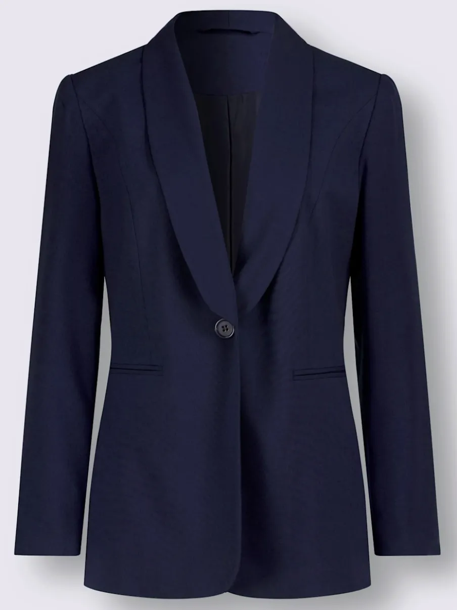 Blazers à coupe longue avec col à revers et poches