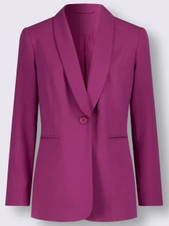 Blazers à coupe longue avec col à revers et poches