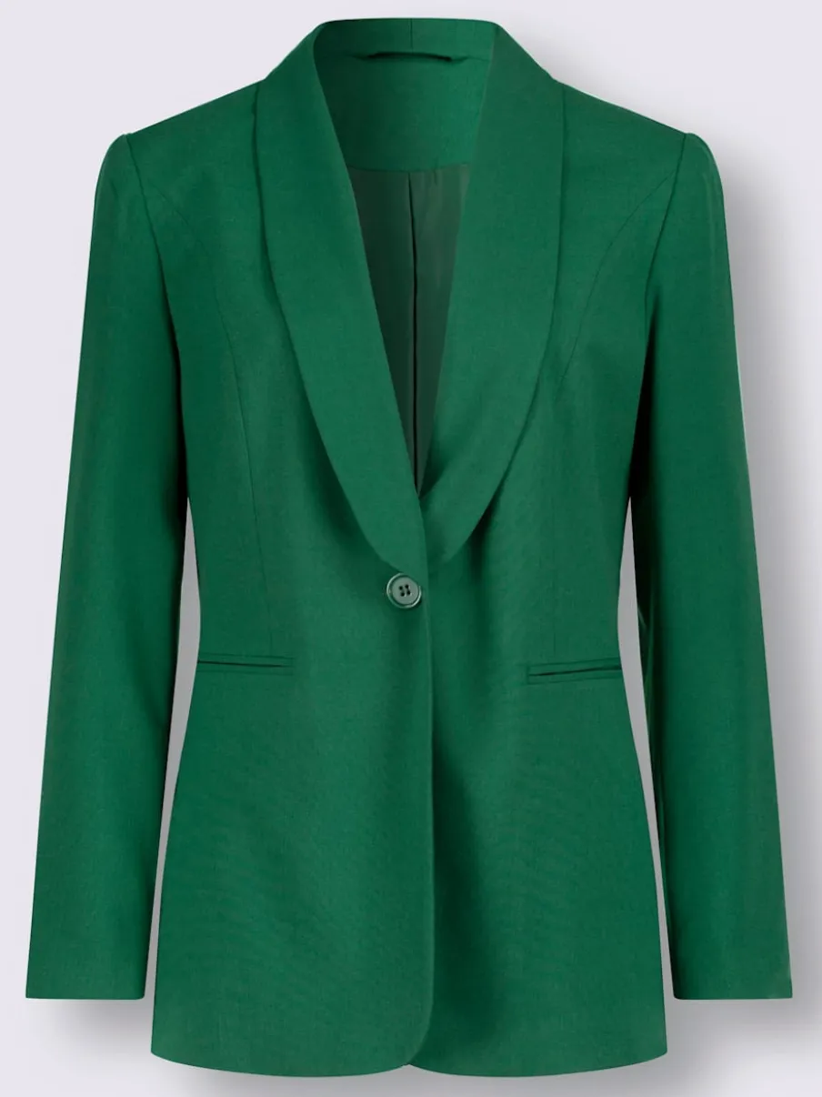 Blazers à coupe longue avec col à revers et poches