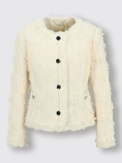 Blazers courts avec franges et boutons fantaisie modernes
