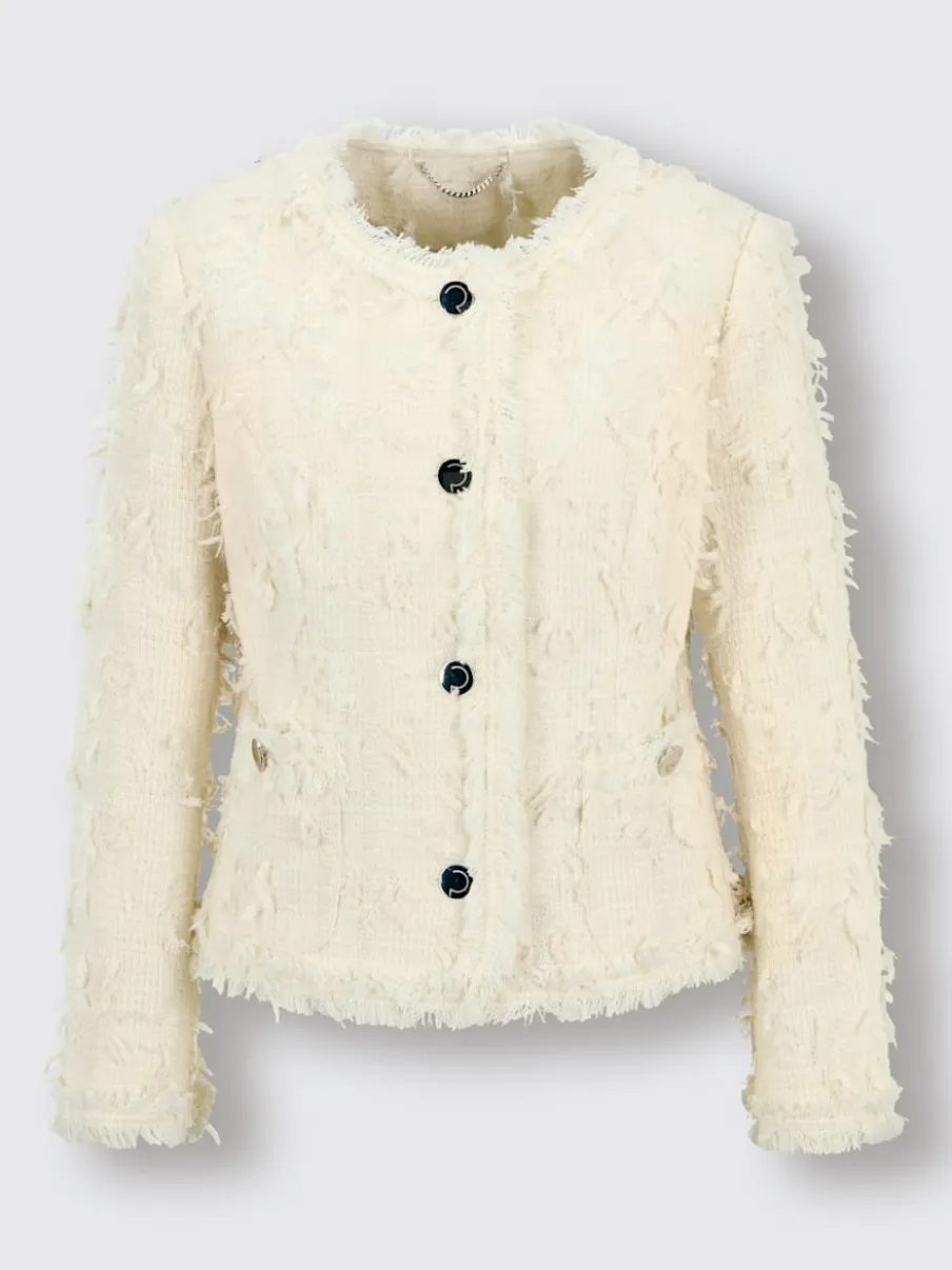 Blazers courts avec franges et boutons fantaisie modernes