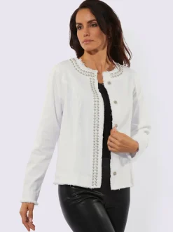 Blazers en jean avec détails décoratifs et franges