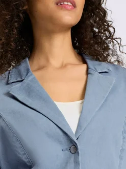 Blazers en jean avec poches et manches longues