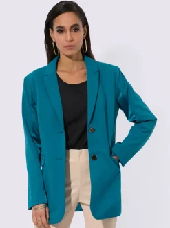 Blazers en jersey ajustés à col original et manches longues