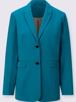Blazers en jersey ajustés à col original et manches longues