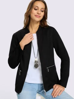Blazers en jersey avec col montant et poches zippées