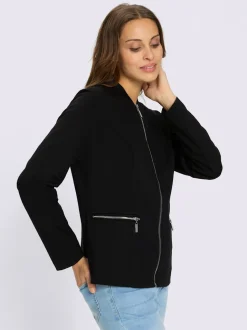 Blazers en jersey avec col montant et poches zippées