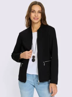 Blazers en jersey avec col montant et poches zippées