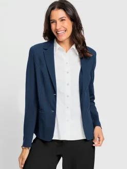 Blazers en jersey avec col à revers et poches