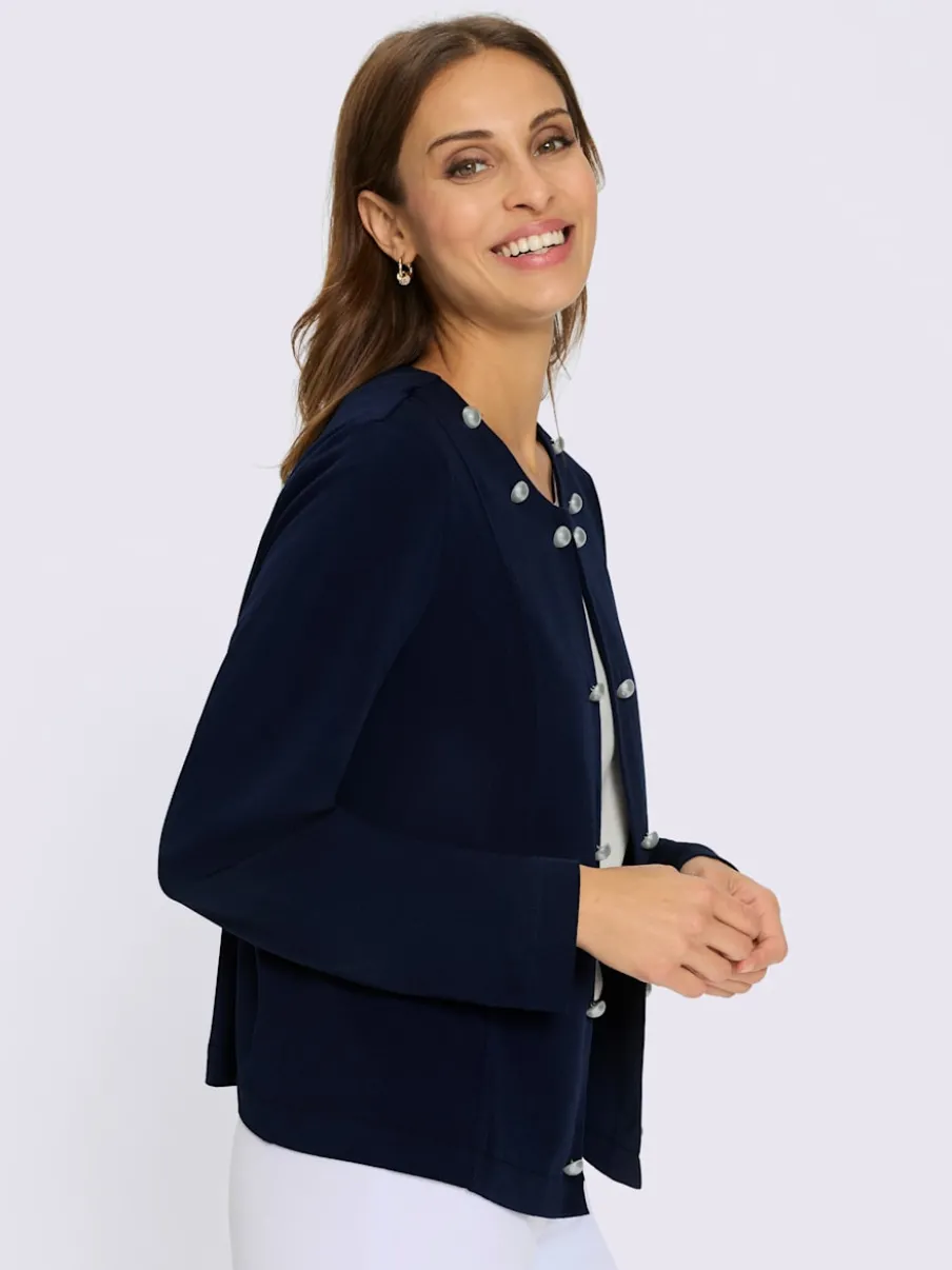 Blazers en jersey avec col rond et détails perlés