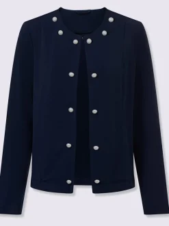 Blazers en jersey avec col rond et détails perlés