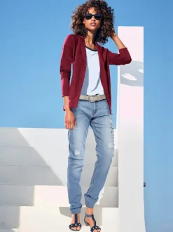 Blazers en jersey manches longues avec patte de boutonnage