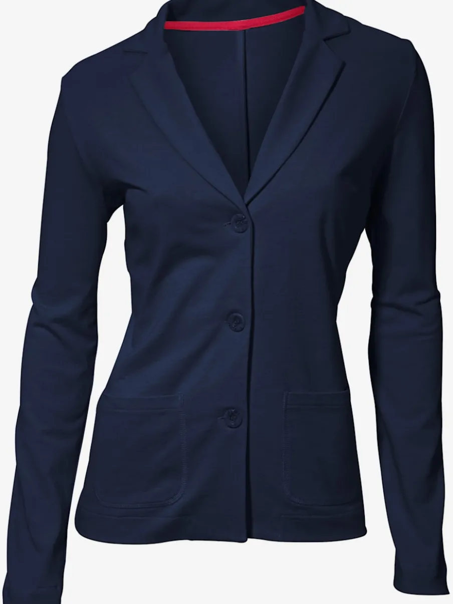 Blazers en jersey manches longues avec patte de boutonnage