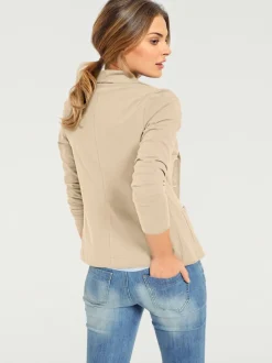 Blazers en jersey manches longues avec patte de boutonnage