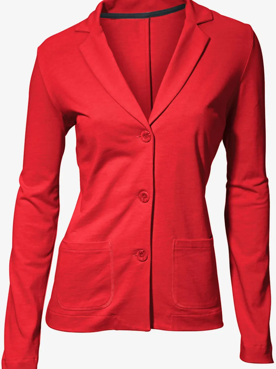 Blazers en jersey manches longues avec patte de boutonnage