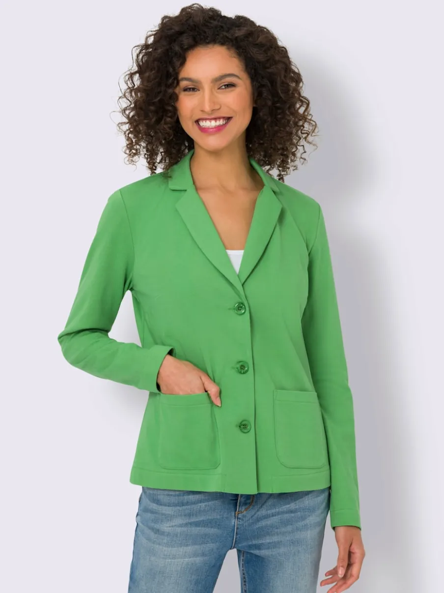 Blazers en jersey manches longues avec patte de boutonnage