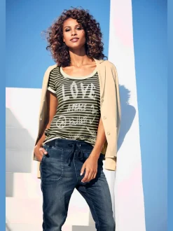 Blazers en jersey manches longues avec patte de boutonnage