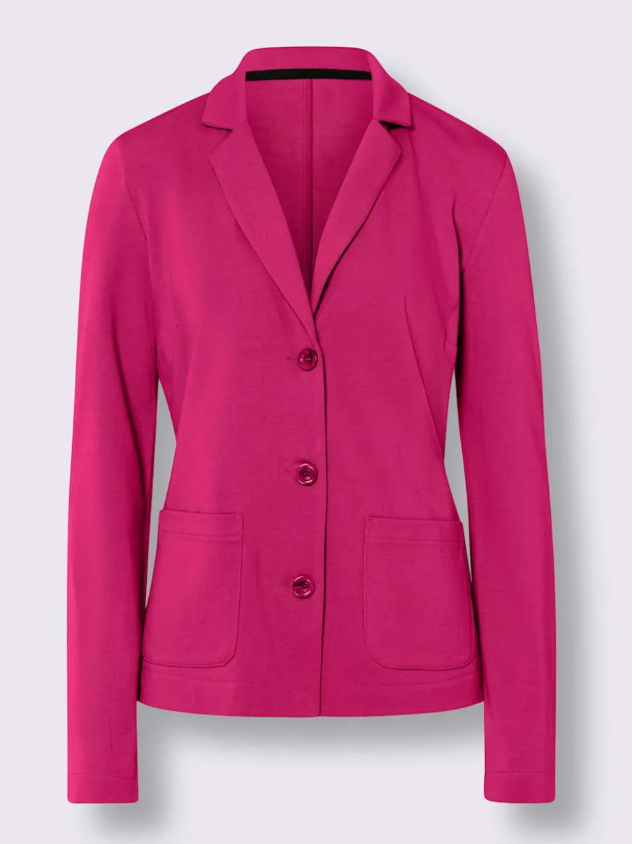 Blazers en jersey manches longues avec patte de boutonnage