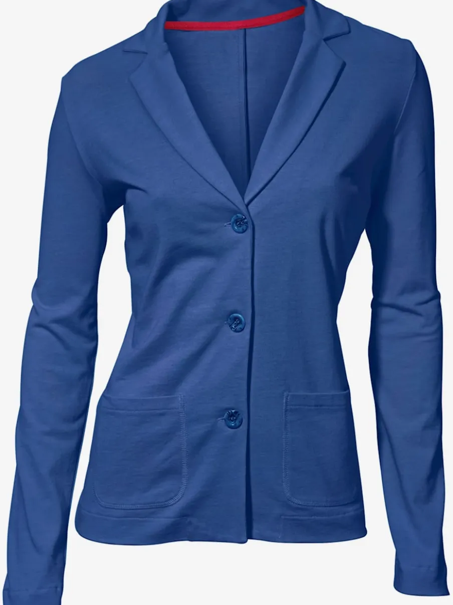 Blazers en jersey manches longues avec patte de boutonnage